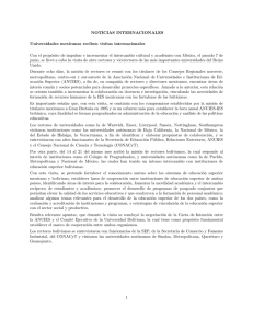 NOTICIAS INTERNACIONALES Universidades mexicanas reciben