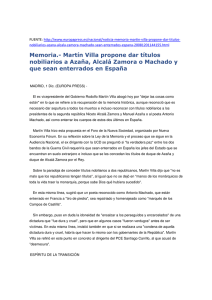 Memoria.- Martín Villa propone dar títulos nobiliarios a Azaña