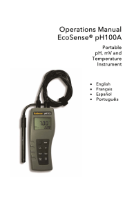 Operations Manual EcoSense® pH100A