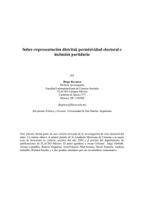 Sobre-representación distrital, permisividad electoral e inclusión