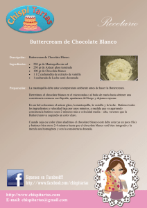 Buttercream de Chocolate Blanco Síguenos en Facebook!!! http