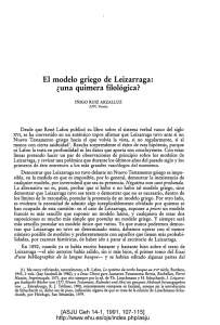 El modelo griego de Leizarraga - University of the Basque Country