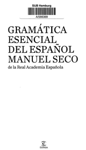 gramática esencial del español manuel seco