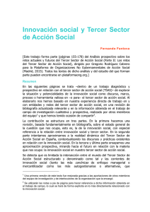 Innovación social y Tercer Sector de Acción Social