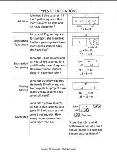 Page 1 Addition Subtraction Take