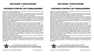 Inflación y explotación = Violencia contra los trabajadores