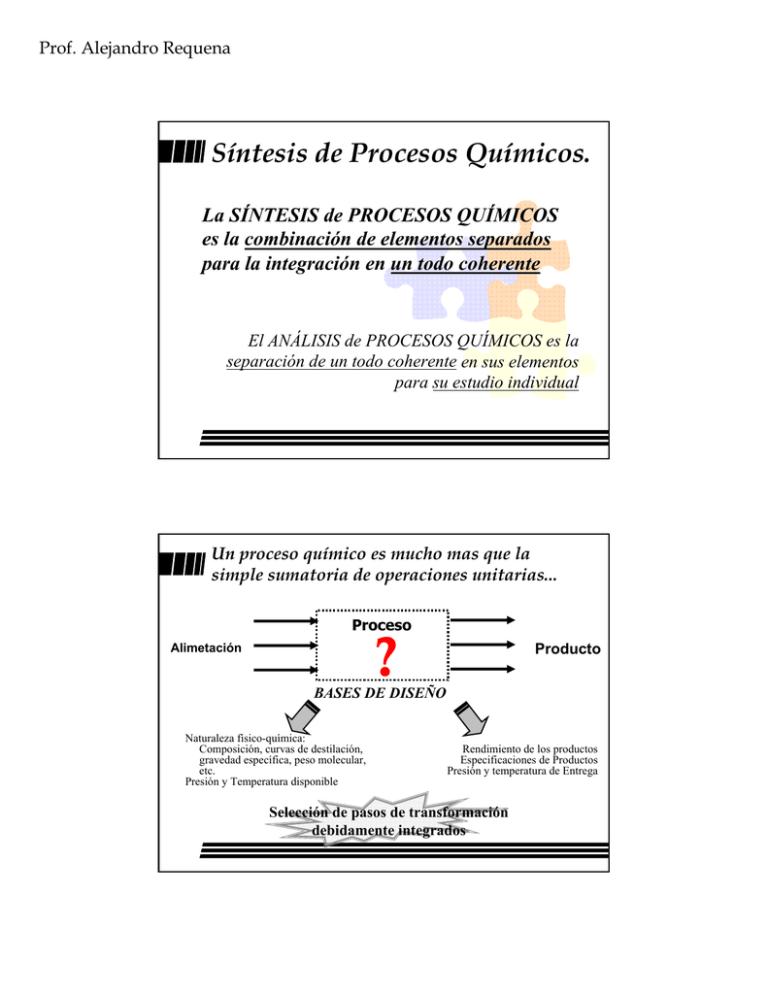 Síntesis De Procesos Químicos.