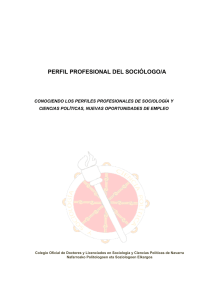 PERFIL PROFESIONAL DEL SOCIÓLOGO/A