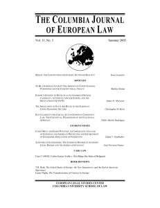 the columbia journal of european law