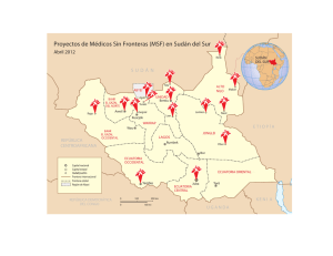 Proyectos MSF en Sudan del Sur