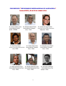 &ldquo;VII WORkSHOP INTERNACIONAL DE MATEM&Aacute;TICA&rdquo; Tacna (PER&Uacute;)