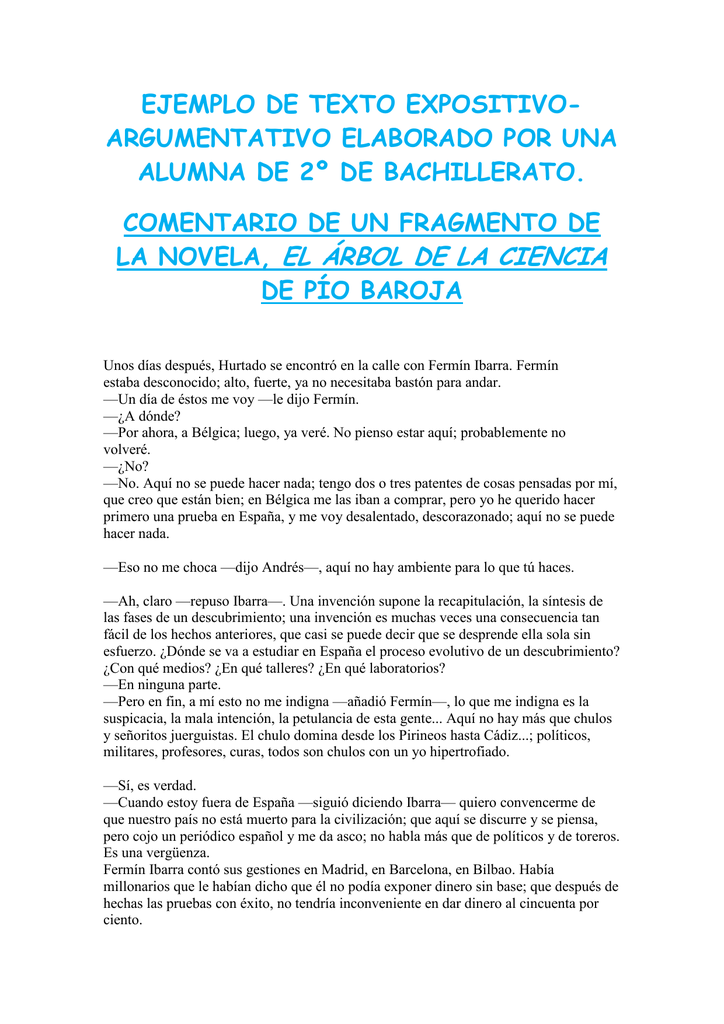 Ejemplo De Texto Expositivo Argumentativo