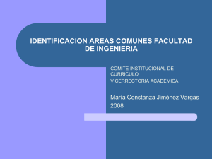 IDENTIFICACION AREAS COMUNES FACULTAD DE INGENIERIA