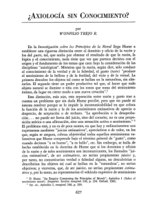 ¿AXIOLOGÍA SIN CONOCIMIENTO?