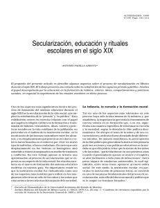 Secularización, educación y rituales escolares en el siglo XIX