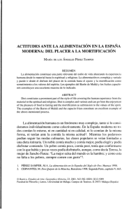 actitudes ante la alimentación en la españa moderna: del placer