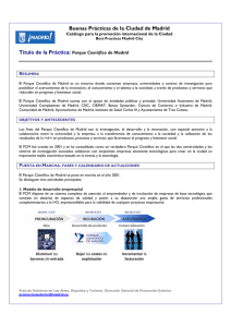 Parque Científico de Madrid (362 Kbytes pdf)