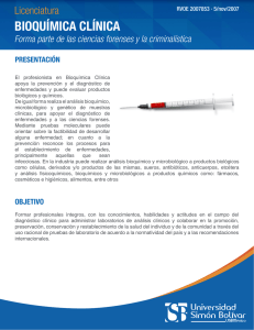bioquímica clínica - Universidad Simón Bolívar