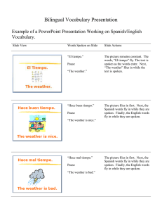 Spanish/English Vocabulary Practice