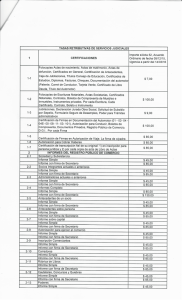 TASAS RETRIBUTIVAS DE SERVICIOS JUDICIALES Importe s/Acta