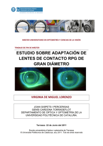 estudio sobre adaptación de lentes de contacto rpg de gran