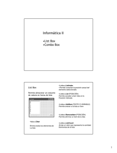(Microsoft PowerPoint - 03 Inform\341tica II ComboBox Listbox.ppt
