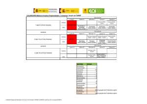 Horario de tarde