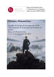 Filología y romanticismo - Universidad Complutense de Madrid