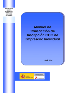 Manual de Transacción de Inscripción CCC de