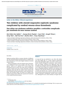 Two children with steroid-responsive nephrotic syndrome