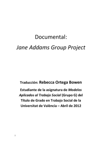 Documental: Jane Addams Group Project