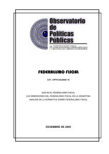 federalismo fiscal - Ministerio de Modernización