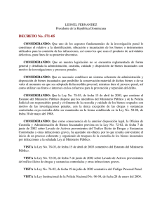 DECRETO No. 571-05 - Consejo Nacional de Drogas (CND)