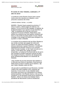 MADRID | Juicio por el asesinato de Aitor Zabaleta. Sentencia