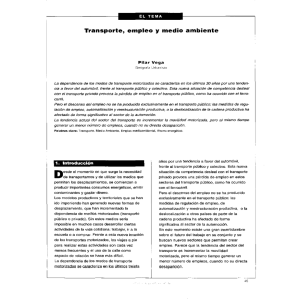 Transporte, empleo y medio ambiente