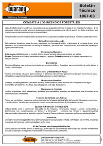 Indicaciones Combate a Incendios Forestales