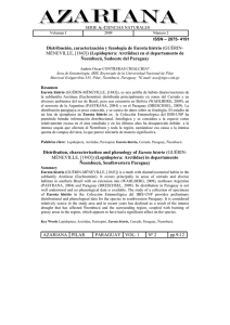 Distribución, caracterización y fenología de Eurota histrio (GUÉRIN