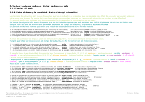 3. Verbos y cadenas verbales - Verbs i cadenes verbals 3.1. El verbo