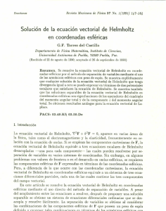Solución de la ecuación vectorial de Helmholtz en coordenadas