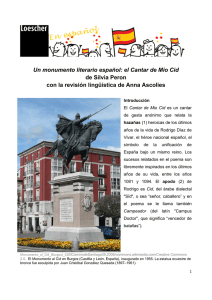 Un monumento literario español: el Cantar de Mio Cid de Silvia