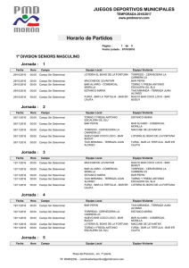 Horario de Partidos