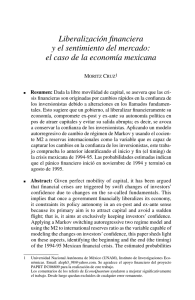 Liberalización financiera y el sentimiento del mercado: el caso de la