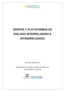 grupos y plataformas de diálogo interreligioso e intrarreligioso