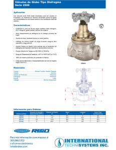 Válvulas de Globo Tipo Diafragma