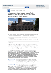 Ninguna universidad española aparece en la lista de las 50