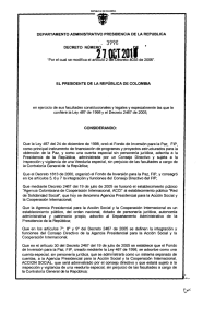 Decreto 3996 - Presidencia de la República de Colombia