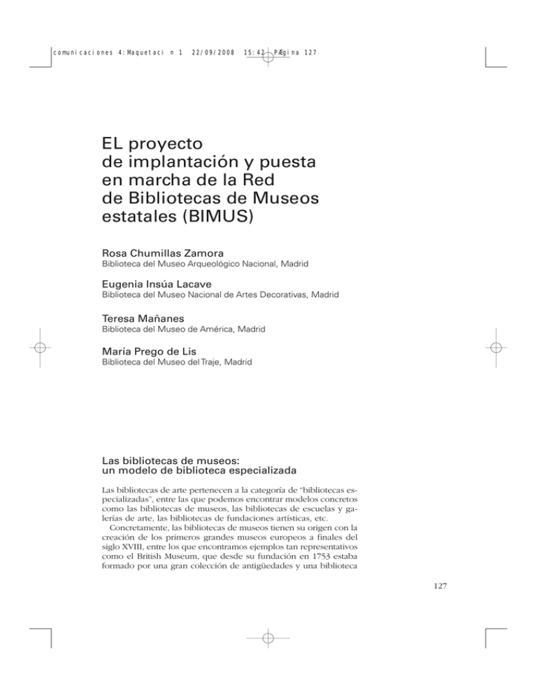 EL proyecto de implantación y puesta en marcha de la