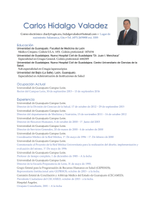 Carlos Hidalgo Valadez - Universidad de Guanajuato