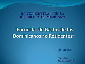 Encuesta de Gastos de los Dominicanos No Residentes. BCRD