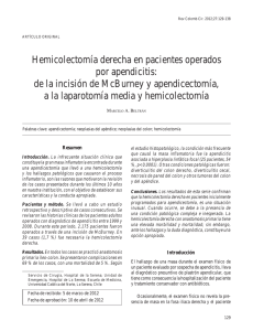 Hemicolectomía derecha en pacientes operados por apendicitis: de